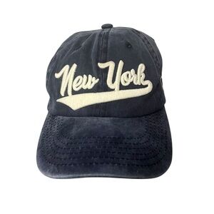 Elidan New York Washed Blue Baseball Cap Hat American Flag OS Unisex Adjustable